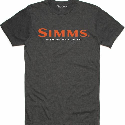 Simms Logo T-Shirt Charcoal Heather XXL - XXL