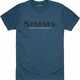 Simms Logo T-Shirt Steel Blue Heather XL - XL