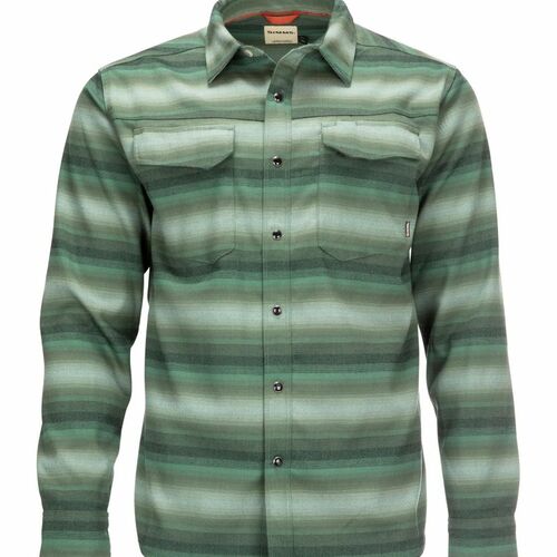 Gallatin Flannel Shirt Moss Stripe L - L