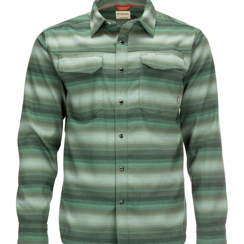 Gallatin Flannel Shirt Moss Stripe L - L