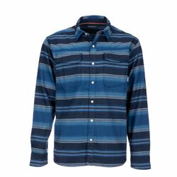 Gallatin Flannel Shirt Rich Blue Stripe S - S