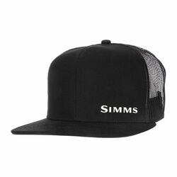 Simms CX Flat Brim Cap Black - One size (adjustable)