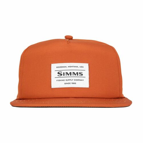 Unstructured Flat Brim Cap Simms Orange - One size