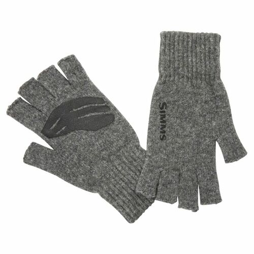 Wool ½ Finger Glove Steel L/XL - L/XL