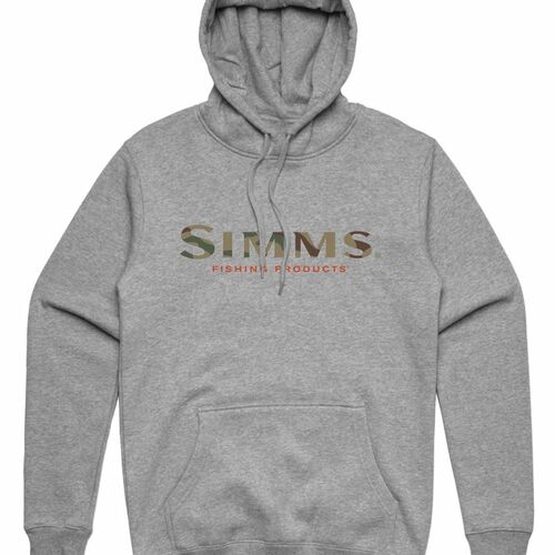 Simms Logo Hoody Grey Heather 3XL - 3XL