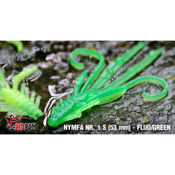 Nymph RedBass 53mm Fluo green UV color