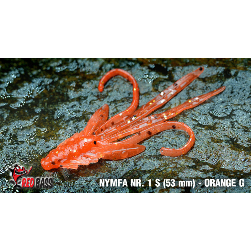 Nymph RedBass 53mm orange/silver UV color
