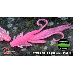 Nymph RedBass 80mm pink G UV color