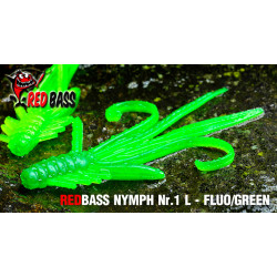 Nymph RedBass 80mm fluo green UV color