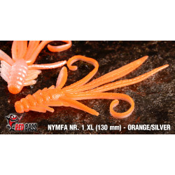 Nymph RedBass 130mm orange/silver UV color