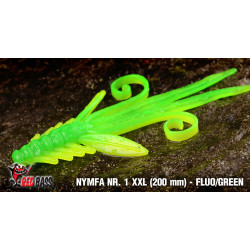 Nymph RedBass 200mm fluo green UV color