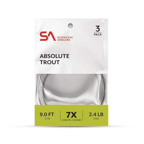 Absolute Trout Leader 9' 7X (0,10mm) 3-PK - 7X (0,10 mm)