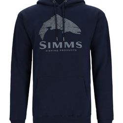 Wood Trout Fill Hoody Navy S - S
