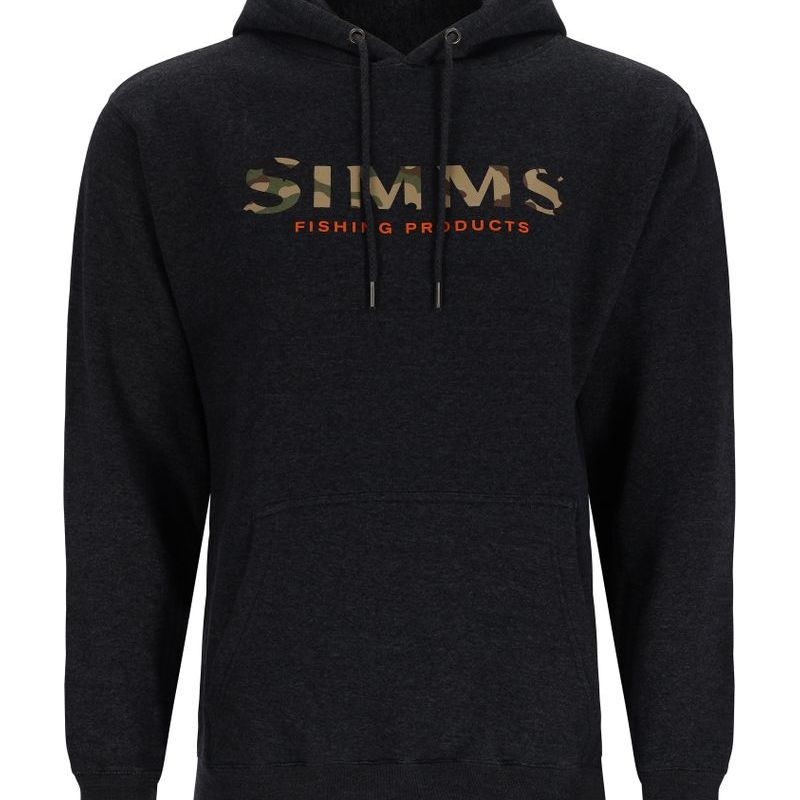 Simms Logo Hoody Charcoal Heather XXL - XXL