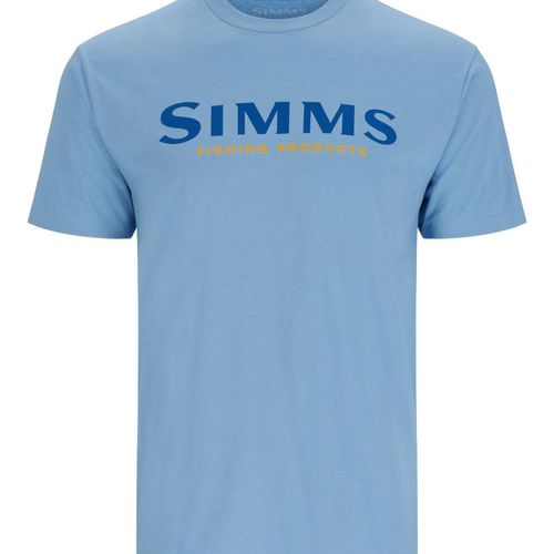 Simms Logo T-Shirt Lt. Blue Heather L - L