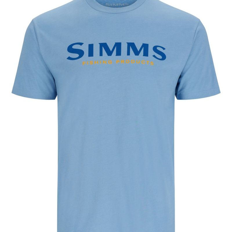 Simms Logo T-Shirt Lt. Blue Heather XL - XL