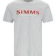Simms Logo T-Shirt Grey Heather - Crimson S - S