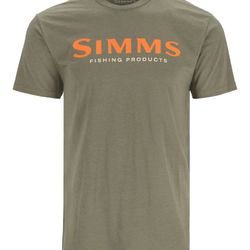 Simms Logo T-Shirt Military Heather S - S
