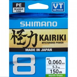 Shimano Kairiki 8 150m Mantis Green 0.100mm/6.5kg