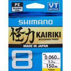 Shimano Kairiki 8 150m Yellow 0.100mm/6.5kg