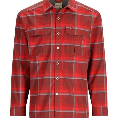 ColdWeather Shirt Cutty Red Asym Ombre Plaid M - M