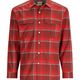 ColdWeather Shirt Cutty Red Asym Ombre Plaid L - L