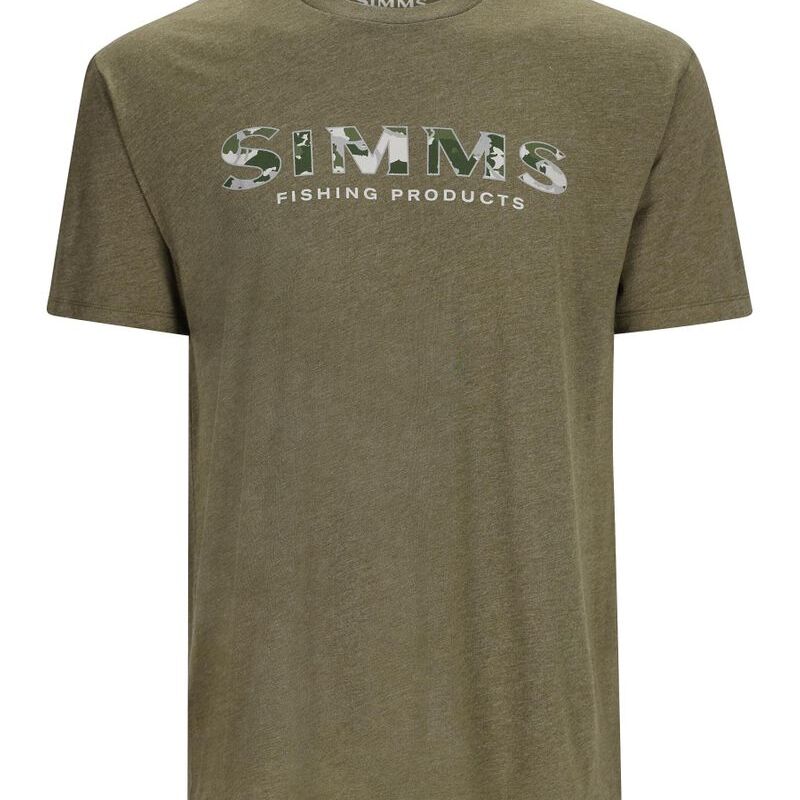 Simms Logo T-shirt RC Dark Clover/Military Heather XL - XL