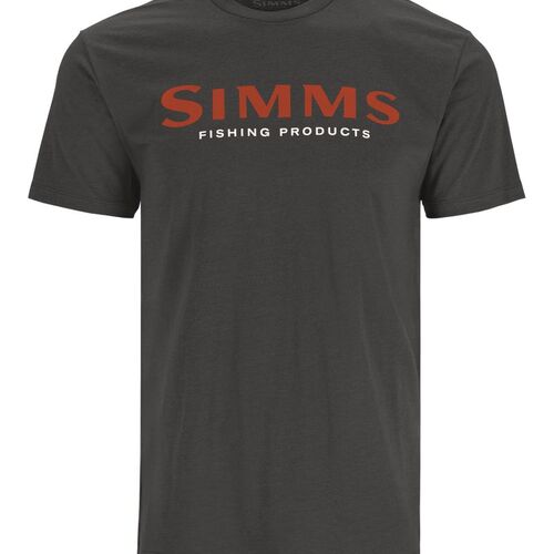 Simms Logo T-shirt Simms Orange/Charcoal Heather M - M