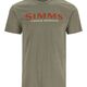 Simms Logo T-shirt Simms Orange/Military Heather XXL - XXL